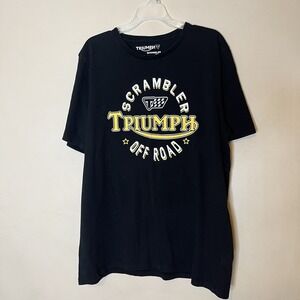 Triumph Scrambler 1200‎ Motorcycle Black T-Shirt Mens Size 2XL